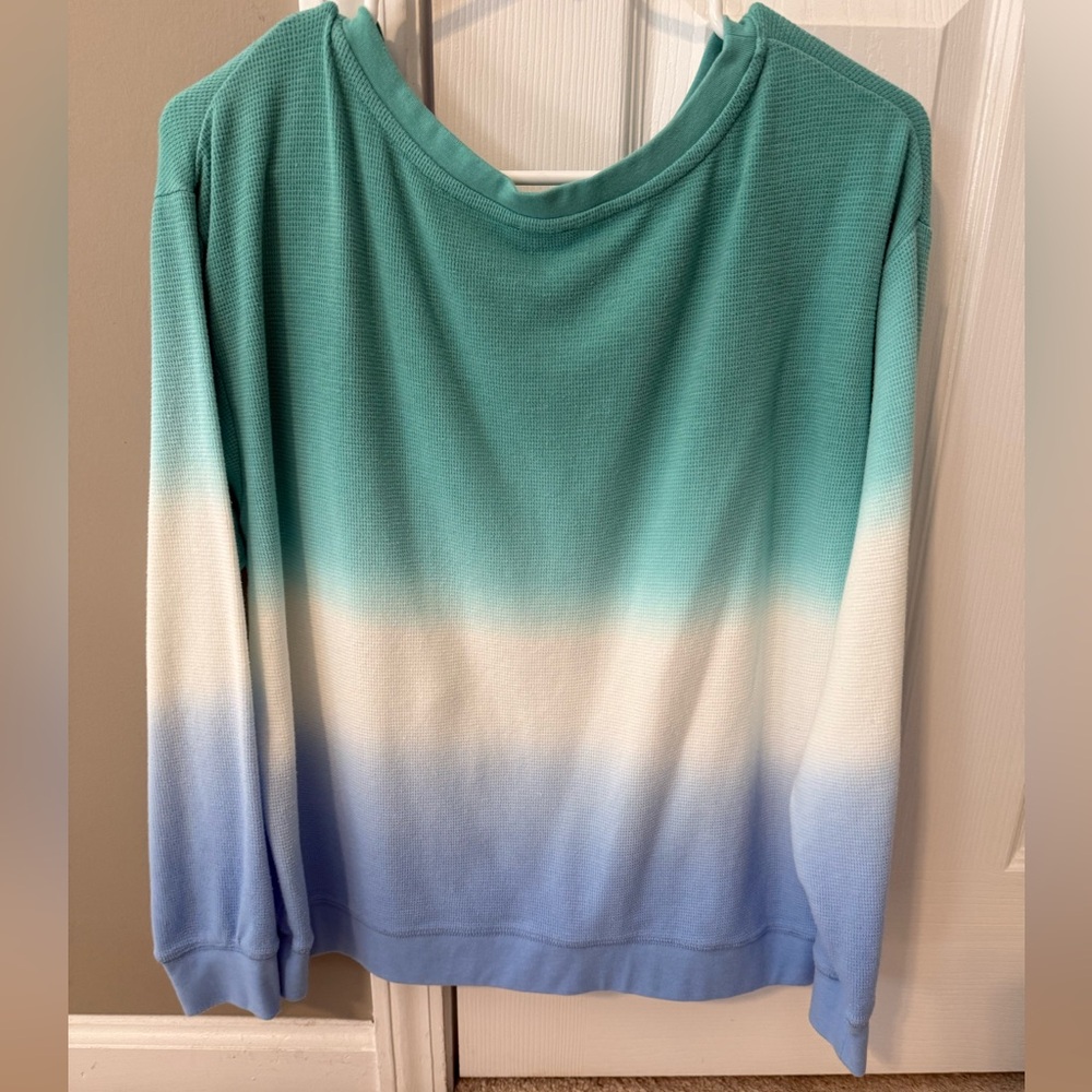 Splendid blue and green Knit Top
